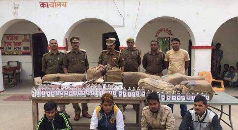 नेपाली शराब तस्कर गिरफ्तार कब्जे से 1200 शीशी नेपाली शराब बरामद
