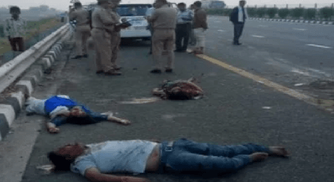भीषण सड़क हादसे में एक ही परिवार के चार लोगों की मौत, पांच घायल