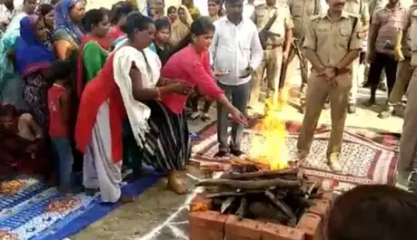 नवरात्र के पहले दिन 600 लोगों ने अपराध न करने की खाई कसम