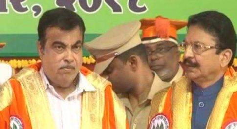 केंद्रीय मंत्री नितिन गडकरी की तबीयत हुई खराब,स्टेज पर हुए बेहोश