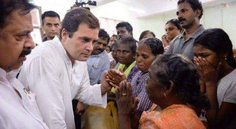 राहुल ने केंद्र सरकार पर बाढ़ प्रभावित केरल को जरूरी मदद उपलब्ध नहीं कराने का लगाया आरोप