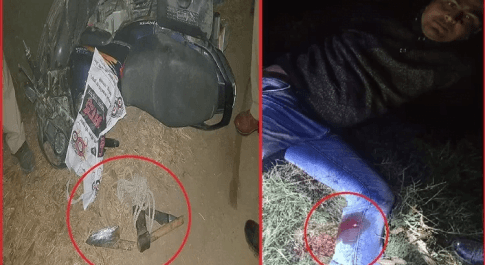 चेकिंग के दौरान गौ-तस्करों एवं पुलिस के बीच हुई मुठभेड़,दो घायल