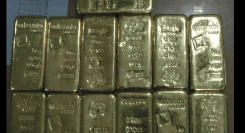 कस्टम विभाग की टीम ने सात किलो सोने के साथ एक तस्कर को किया गिरफ्तार