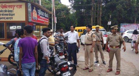 पुलिस अधीक्षक व एआरटीओ द्वारा शहर मे चलाया गया सघन चेकिंग अभियान