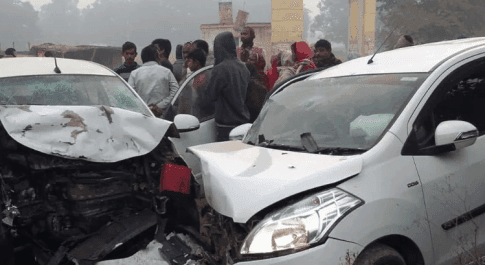 दर्दनाक सड़क हादसे में दंपति की मौत, पांच घायल
