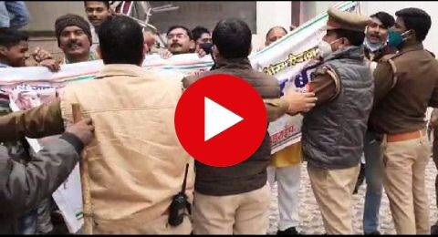 पुलिस के बल पर तानाशाही शासन करके किसानों की आवाज नहीं दबा सकती भाजपा सरकार : कांग्रेस