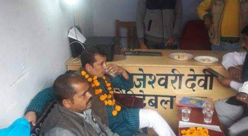 बाबागंज में भारतीय राष्ट्रीय कामगार महासंघ के सचिव का हुआ आगमन
