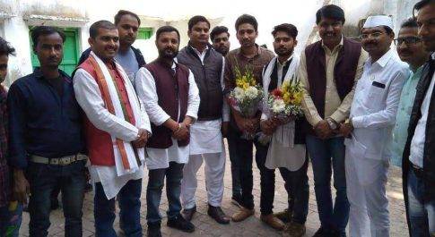युवा कांग्रेस के कार्यकर्ताओं ने राष्ट्रीय सचिव धीरज गुर्जर का किया स्वागत
