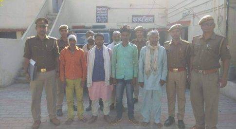 बलवा करने वाले अभियुक्तगण को पुलिस ने किया गिरफ्तार