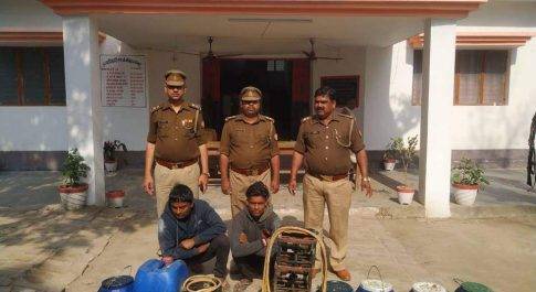 शराब भट्ठी के साथ दो अभियुक्त गिरफ्तार