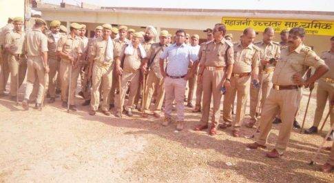 पुलिस बल ने किया वल्नरेबुल व क्रिटिकल मतदान केन्द्रों का भ्रमण