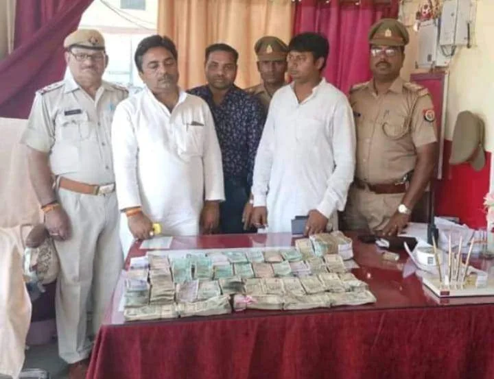 पुलिस की छापेमारी मे कांग्रेसी नेता विरेन्द्र चौधरी गिरफ्तार