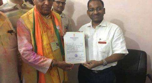 भाजपा प्रत्याशी जगदम्बिका पाल हुए विजयी मारी हैट्रिक