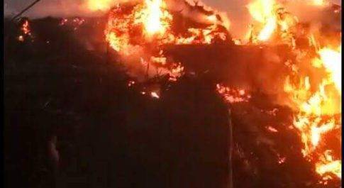 शार्ट सर्किट होने से छप्पर के मकान जलकर राख के ढेर में तब्दील