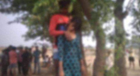 पेड़ से लटकी जोडी़ लाश हत्या की आशंका