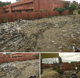 सिद्धार्थनगर। पशु अस्पताल के मुख्य द्वार पर ही गन्दगी का अंबार
