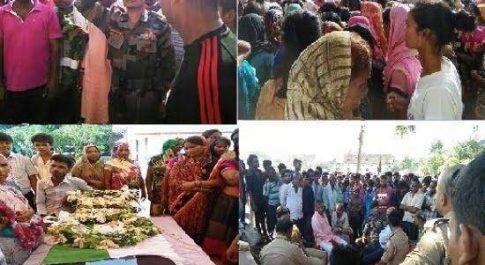 महराजगंज। फौजी सुरेश यादव के पार्थिव शरीर को नम आंखों से भारतीय सेना के जवानों ने दी अंतिम सलामी, पंचतत्व मे विलीन हुआ देश का लाल