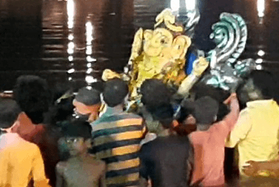 बहराइच। श्रद्धा और उल्लास के साथ सम्पन्न हुआ गणेश प्रतिमाओं का विसर्जन