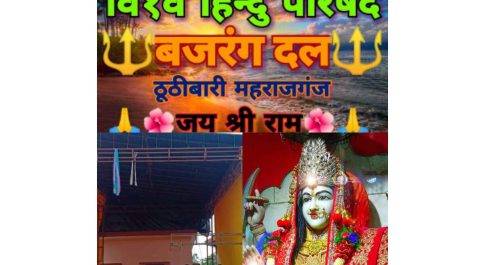 महराजगंज। दशहरा पर्व के लिए भव्य बनाया जा रहा है,माता रानी का पांडाल
