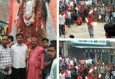 महराजगंज। मां भद्रकाली के डोले के विसर्जन मे उमडा जनसैलाब