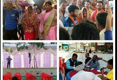 महराजगंज। निर्धन बेटी की बरात मे उमडी़ जनता, थाना परिसर से प्रेमी युगल की हुई विदाई