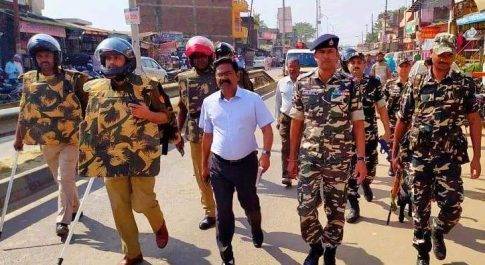 अयोध्या प्रकरण को लेकर प्रशासन हुआ एलर्ट,विभिन्न थाना क्षेत्रों में हुआ फ्लैग मार्च