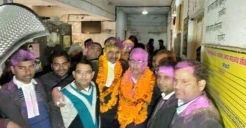 महराजगंज। सिविल कोर्ट चुनाव में आशानन्द बने अध्यक्ष,सत्य प्रकाश सिंह महामंत्री