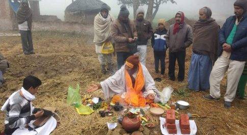 सिद्धार्थ नगर। राम जानकी मंदिर का हुआ भूमि पूजन