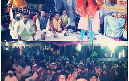महराजगंज। बृजमनगंज समयमाता मंदिर के सुंदरीकरण जागरण व भंडारे में उमडे श्रद्वालू