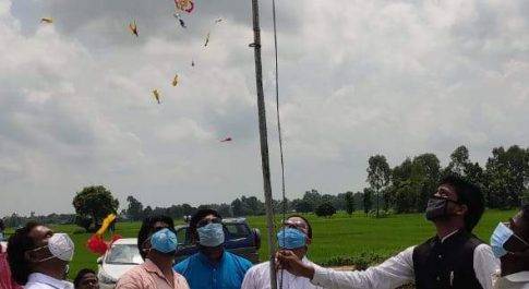 महराजगंज। सादगी से मनाया गया एम.आई.पब्लिक स्कूल में स्वतंत्रता दिवस