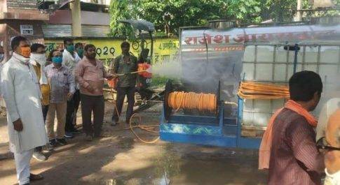 कोरोना संक्रमण को रोकेगी मोबाइल सैनिटाइजर मशीन: राजेश जायसवाल