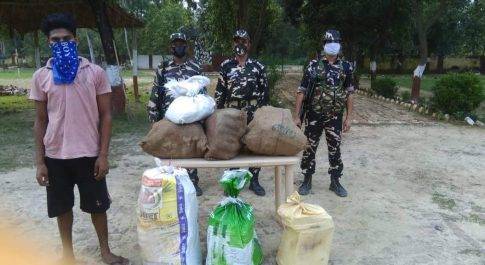 बहराइच एसएसबी ने पकड़ा अवैध नशीली तम्बाखू गुटखे की खेप
