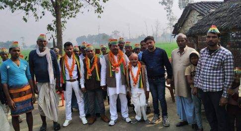 प्रसपा जिलाध्यक्ष का जोरदार हुआ स्वागत, किसान बिल का किया विरोध
