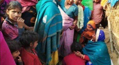 महाराजगंज। झोपड़ी में आग लगने से बुझा घर का चिराग, चार माह के मासूम विष्णु की मौत