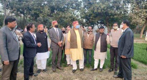 कृषि विज्ञान केन्द्र बहराइच प्रथम का कृषि मंत्री ने किया निरीक्षण