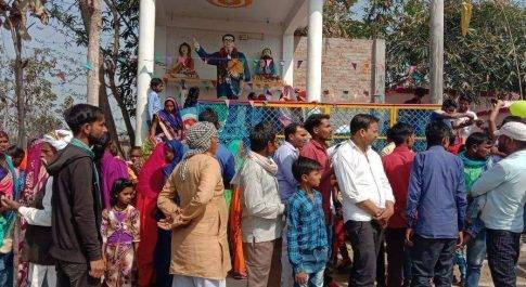 थाना सुजौली क्षेत्र में गहमा गहमी के बीच मनाई गई संत रविदास जयंती