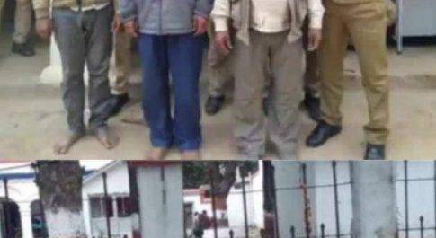 महराजगंज। पुलिस ने तीन पशु तस्करों को गिरफ्तार कर भेजा जेल, पिकअप गाड़ी समेत पांच पशु बरामद