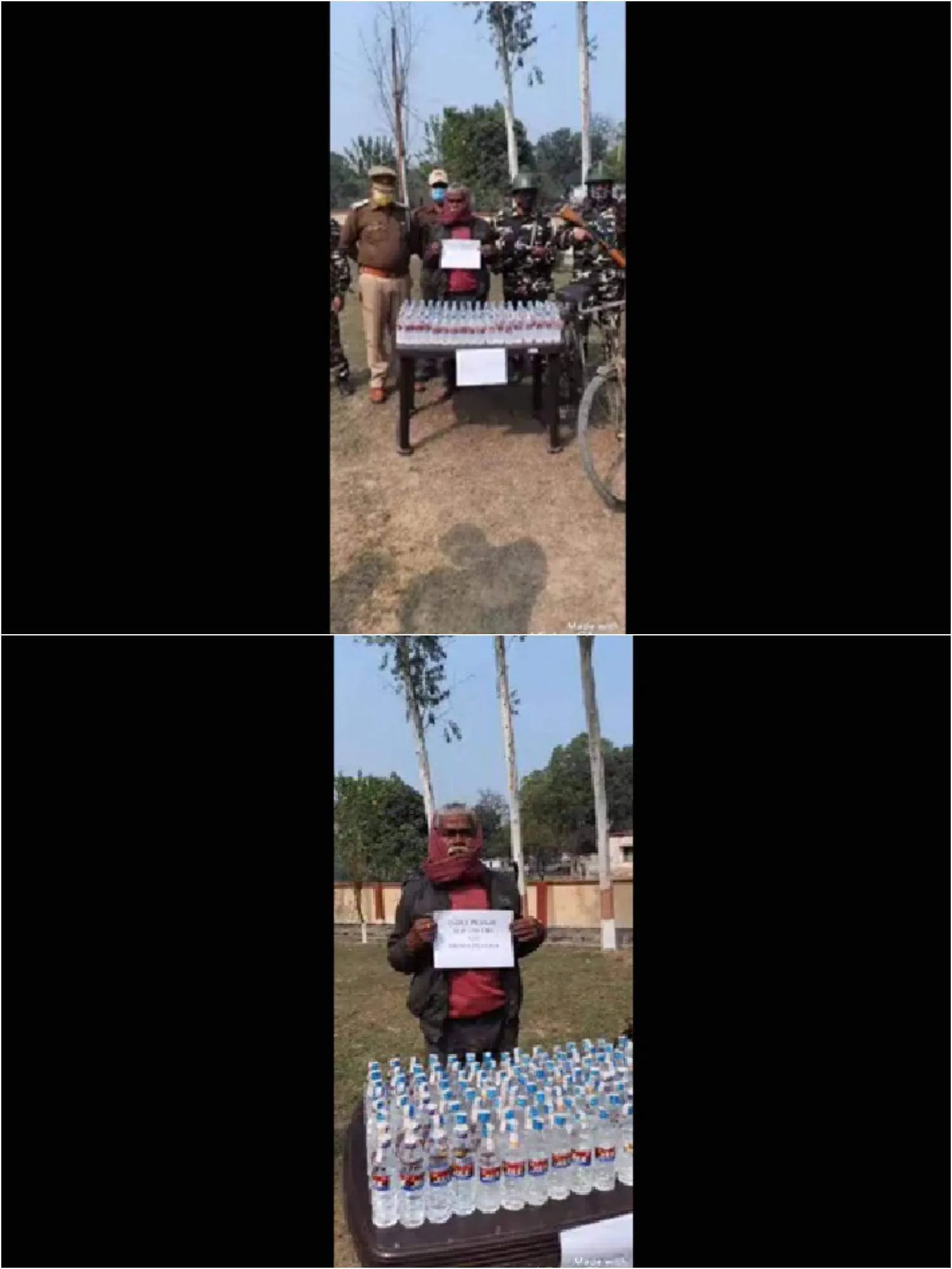महराजगंज। एस‌एसबी और पुलिस की संयुक्त टीम ने गश्त के दौरान चंडीस्थान मंदिर के पास से 144 सीसी नेपाली शराब के साथ एक व्यक्ति को किया गिरफ्तार