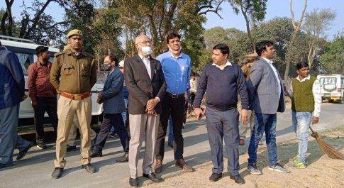 एडीएम ने कार्यक्रम स्थल का किया निरीक्षण