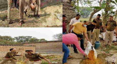 आगामी त्रिस्तरीय पंचायत चुनाव के दृष्टिगत जनपद में अवैध शराब की बिक्री,निष्कर्षण व परिवहन के विरूद्ध चलाए जा रहे अभियान के क्रम में थाना फरेंदा व बृजमनगंज पुलिस द्वारा की गई कार्रवाई