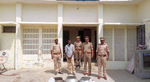 पंचायत चुनाव व होली के दृष्टिगत बृजमनगंज पुलिस ने की कार्यवाही