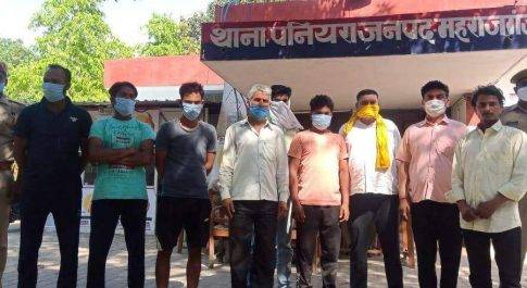 थाना पनियरा पुलिस ने 10 नफर अभियुक्तों को किया गिरफ्तार