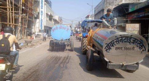 नगर क्षेत्र में संचालित हुआ सेनिटाइजेशन व साफ-सफाई अभियान