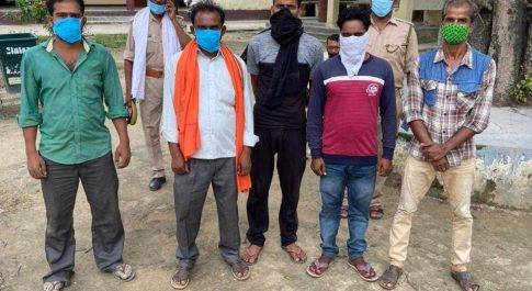 शान्ति भंग की आशंका के मद्देनजर थाना बृजमनगंज द्वारा की गयी कार्यवाही-