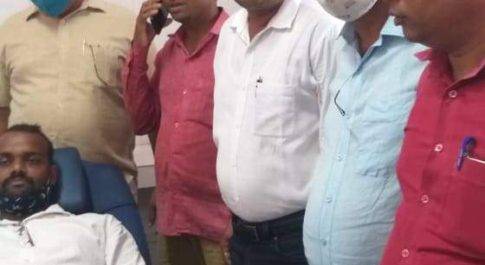 भारतीय श्रमिक कर्मचारी कामगार महासंघ के तत्वावधान में रक्तदान शिविर का आयोजन किया गया