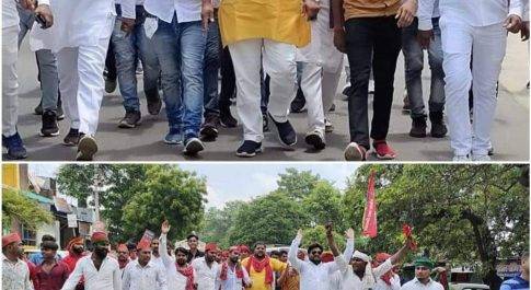 महराजगंज। सपा का प्रदेशव्यापी प्रदर्शन: बेहतासा महंगाई, बेरोजगारी को लेकर सपा ने किया प्रदर्शन, सौंपा ज्ञापन