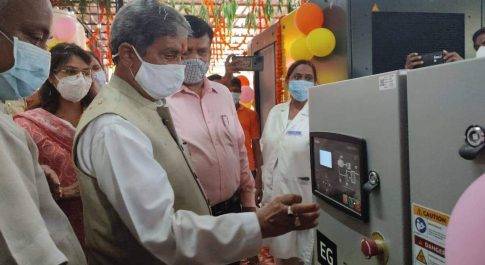 सहकारिता मंत्री ने 200 एल.पी.एम. क्षमता के आक्सीजन प्लान्ट का किया लोकार्पण