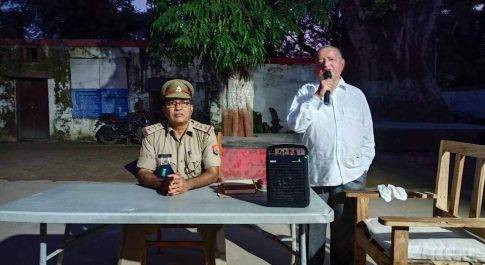 पत्रकारों के साथ नवागंतुक थाना प्रभारी ने प्रेस वार्ता की
