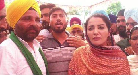 पंजाबी फिल्मों की मशहूर अभिनेत्री और किसान आंदोलन में साथ रहने वाली सोनिया मान पहुची मटेरा के मोहर्निया