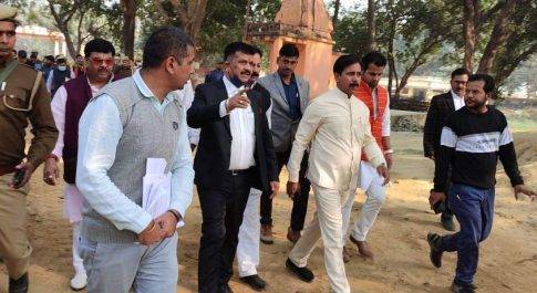 महाराजा सुहेलदेव स्मारक स्थल का प्रभारी मंत्री ने किया निरीक्षण
